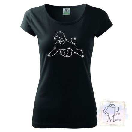 Poodle Rhinestone T-shirt - Poodle Crystal Shirt