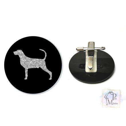 Black&Tan Coonhound Ring Number Clip