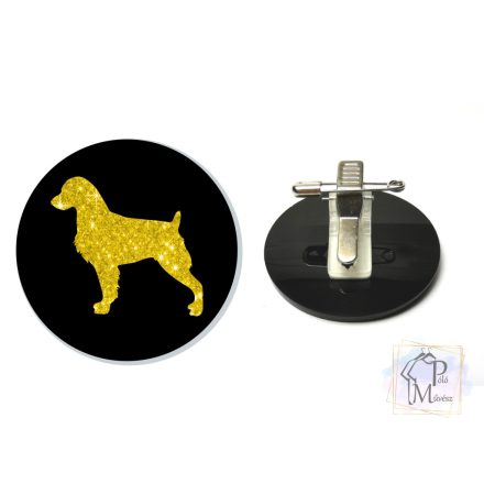 Brittany Spaniel Ring Number Clip