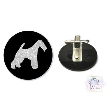 Fox Terrier Ring Number Clip