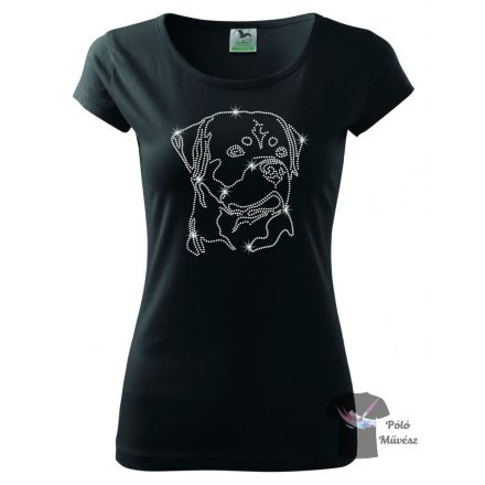 Rottweiler Rhinestone T-shirt - Rottweiler Crystal Shirt