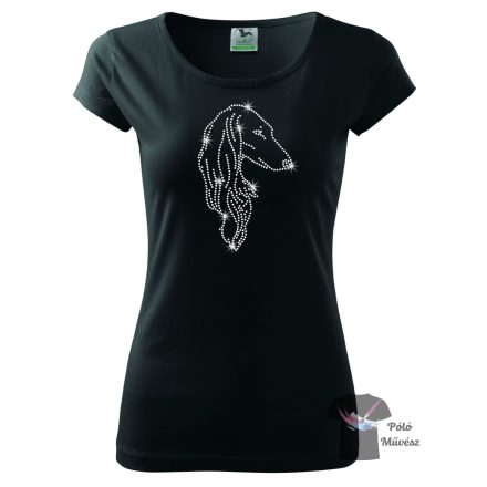 Saluki Rhinestone T-shirt - Saluki Crystal Shirt