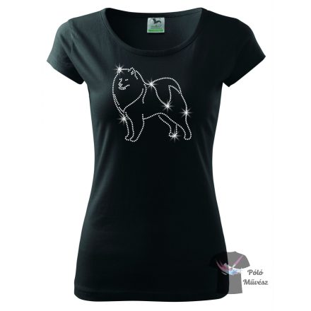 Samoyed Rhinestone T-shirt - Samoyed Crystal Shirt