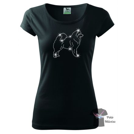 Samoyed Rhinestone T-shirt - Samoyed Crystal Shirt