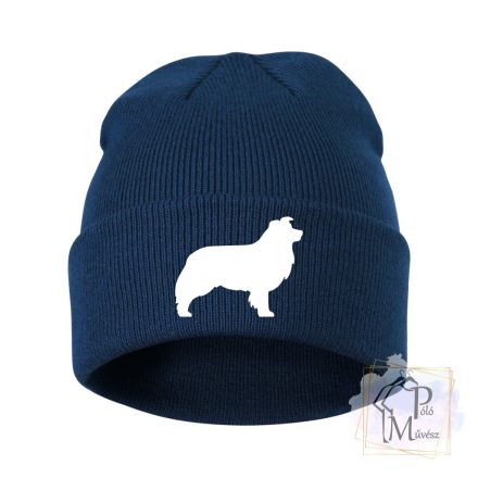 Border Collie Hat - Knitted Hat with Dog Pattern - Dog Hat