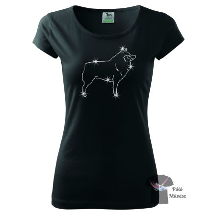 Schipperke Rhinestone T-shirt - Schipperke Crystal Shirt