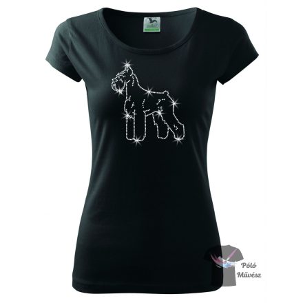 Schnauzer Rhinestone T-shirt - Schnauzer Crystal Shirt