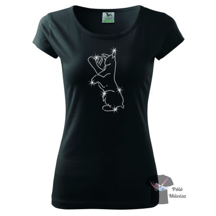 Schnauzer Rhinestone T-shirt - Schnauzer Crystal Shirt