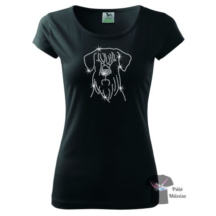 Schnauzer Rhinestone T-shirt - Schnauzer Crystal Shirt