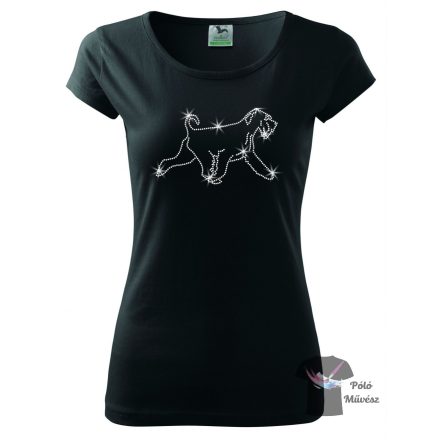 Schnauzer Rhinestone T-shirt - Schnauzer Crystal Shirt