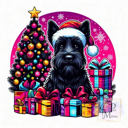 Christmas Scottish Terrier T-shirt - Scottie Shirt