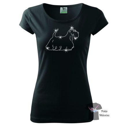 Scottish Terrier Rhinestone T-shirt - Scottie Crystal Shirt