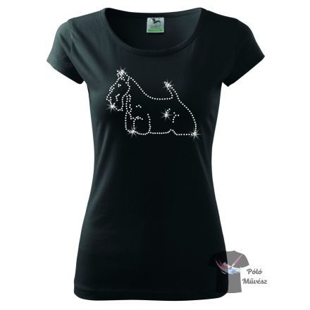 Scottish Terrier Rhinestone T-shirt - Scottie Crystal Shirt