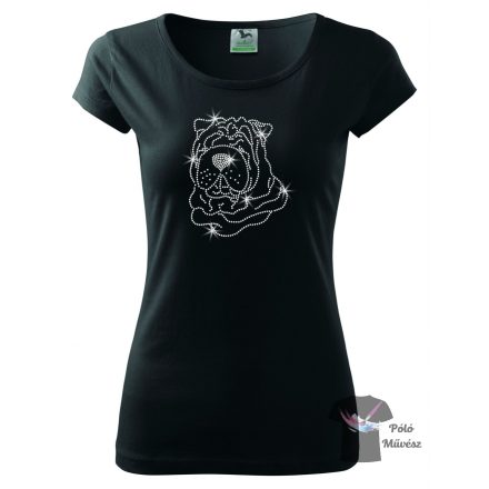 Shar Pei Rhinestone T-shirt - Shar Pei Crystal Shirt