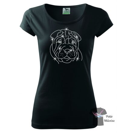 Shar Pei Rhinestone T-shirt - Shar Pei Crystal Shirt