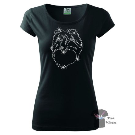 Shetland Sheepdog Rhinestone T-shirt - Sheltie Crystal Shirt