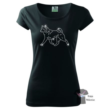 Shiba Inu Rhinestone T-shirt - Shiba Inu Crystal Shirt