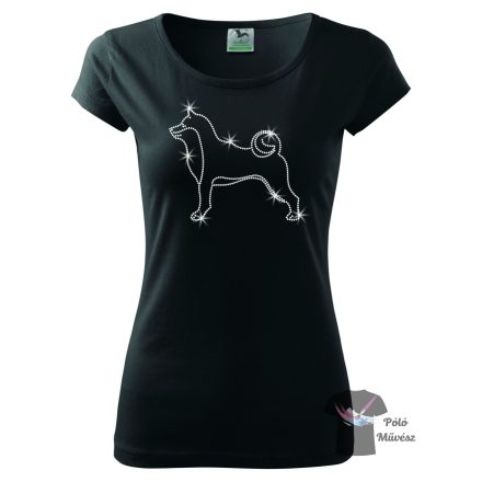 Shiba Inu Rhinestone T-shirt - Shiba Inu Crystal Shirt