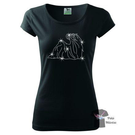 Shih Tzu Rhinestone T-shirt - Shih Tzu Crystal Shirt