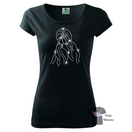 Shih Tzu Rhinestone T-shirt - Shih Tzu Crystal Shirt