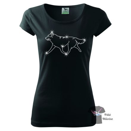 Siberian Husky Rhinestone T-shirt - Siberian Husky Crystal Shirt