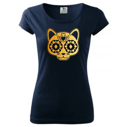 Cat Skull T-shirt - Sugar Skull