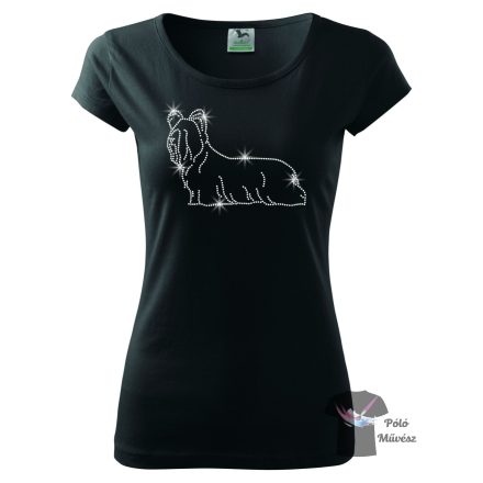 Skye Terrier Rhinestone T-shirt - Skye Terrier Crystal Shirt