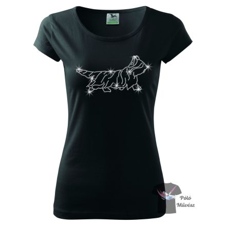 Skye Terrier Rhinestone T-shirt - Skye Terrier Crystal Shirt