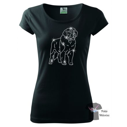 Saint Bernard Rhinestone T-shirt - St Bernard Crystal Shirt