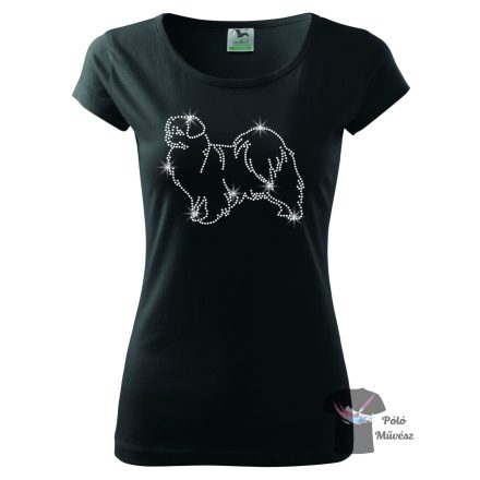 Tibetan Spaniel Rhinestone T-shirt - Tibetan Spaniel Crystal Shirt