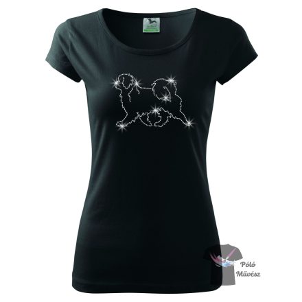 Tibetan Spaniel Rhinestone T-shirt - Tibetan Spaniel Crystal Shirt