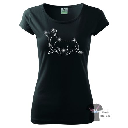 Welsh Corgi Rhinestone T-shirt - Welsh Corgi Crystal Shirt