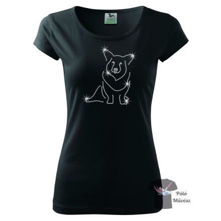 Welsh Corgi Rhinestone T-shirt - Welsh Corgi Crystal Shirt