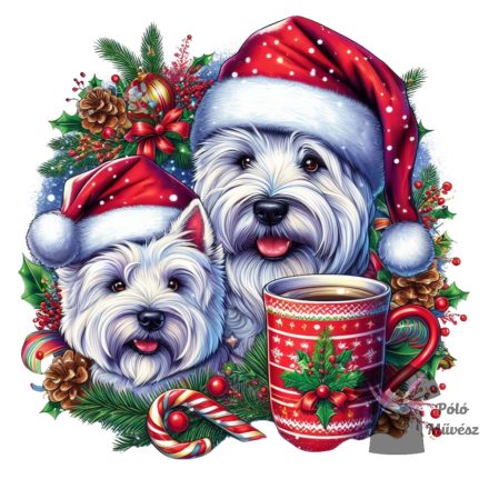 Christmas West Highland White Terrier T-shirt - Westie Shirt