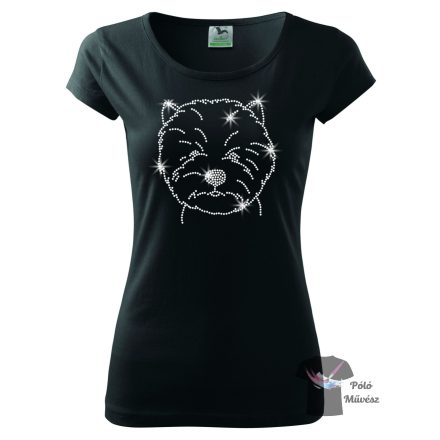 West Highland White Terrier Rhinestone T-shirt - Westie Crystal Shirt