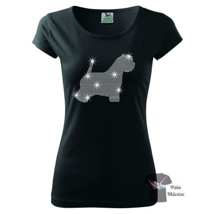 West Highland White Terrier Rhinestone T-shirt - Westie Crystal Shirt