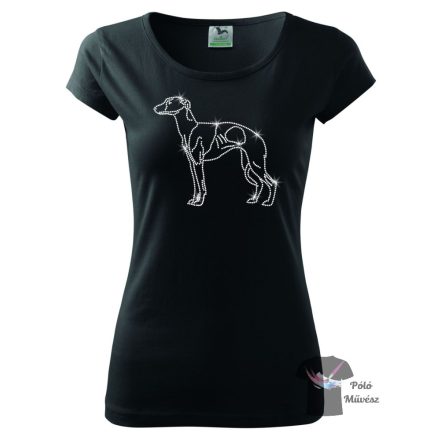 Whippet Rhinestone T-shirt - Whippet Crystal Shirt