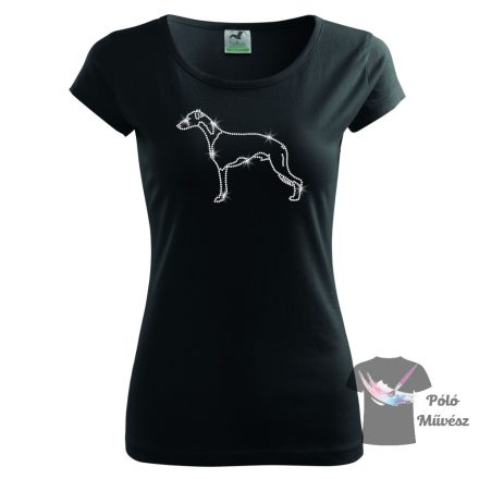 Whippet Rhinestone T-shirt - Whippet Crystal Shirt