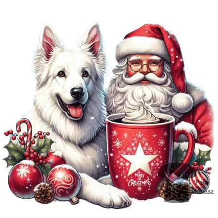 Christmas White Swiss Shepherd T-shirt - White Swiss Shepherd Shirt