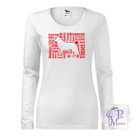 Christmas White Swiss Shepherd T-shirt - White Swiss Shepherd Shirt