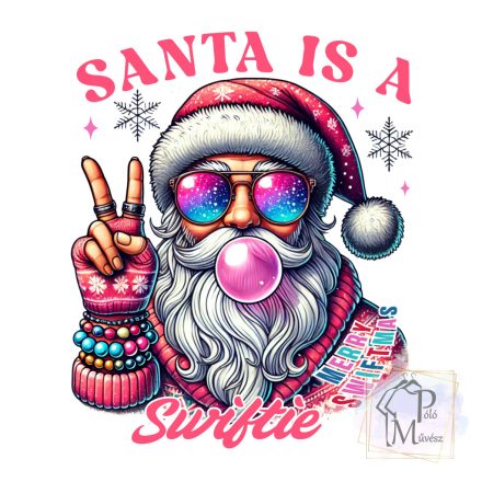 Santa is a Swiftie Póló - Christmas  T-shirt 