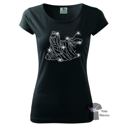 Yorkshire Terrier Rhinestone T-shirt - Yorkie Crystal Shirt