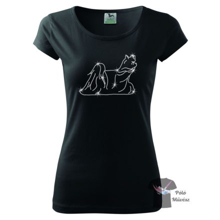 Yorkshire Terrier Rhinestone T-shirt - Yorkie Crystal Shirt